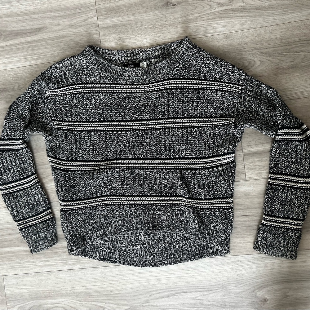 BDG Black & White Striped Women's Knit Sweater